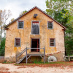 Grist mill at Historic Batsto Village is located in Wharton State Forest in Southern New Jersey. United States.